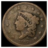 1837 Coronet Head Large Cent NICELY CIRCULATED