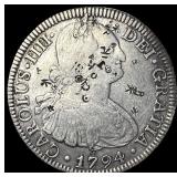 1794-Mo FM Mexico 8 Reales (Silver). NICELY CIRCUL