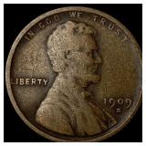 1909-S Lincoln Wheat Cent LIGHTLY CIRCULATED