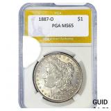 1887-O Morgan Silver Dollar PGA MS65