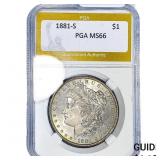 1881-S Morgan Silver Dollar PGA MS66