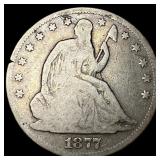 1877 Seated Liberty Half Dollar NICELY CIRCULATED