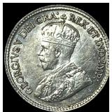 1920 Canada Silver 5 Cents CLOSELY UNCIRCULATED