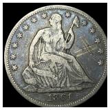 1861 Seated Liberty Half Dollar LIGHTLY CIRCULATED