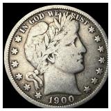 1900 Silver Half Dollar (Barber) LIGHTLY CIRCULATE