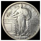 1917-D Silver Standing Liberty Quarter LIGHTLY CIR