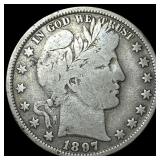 1897 Silver Half Dollar (Barber) LIGHTLY CIRCULATE
