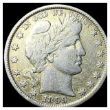 1899 Silver Half Dollar Barber LIGHTLY CIRCULATED
