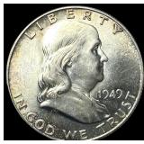 1949 Silver Half Dollar Franklin CHOICE BU