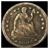 1854 Seated Liberty Half Dime LIGHTLY CIRCULATED
