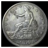 1876-S Silver Trade Dollar NEARLY UNCIRCULATED