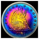 1875 Toned Seated Liberty Quarter  UNCIRCULATED