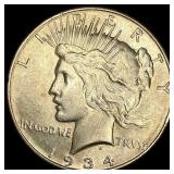 1934-D Peace Silver Dollar CLOSELY  UNCIRCULATED