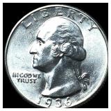 1936 Silver Washington Quarter UNCIRCULATED
