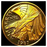 1987-W Gold $5 Constitution Commemorative CHOICE P