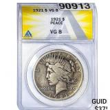 1921 Morgan Silver Dollar ANACS VG8
