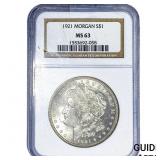 1921 Morgan Silver Dollar NGC MS63