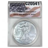 2002/2001 Silver Eagle ANACS MS70