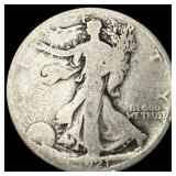 1921-D Silver Half Dollar Walking Liberty NICELY C