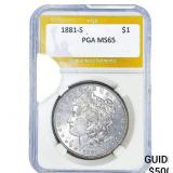 1881-S Morgan Silver Dollar PGA MS65