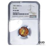 1951 DDO Wheat Cent NGC PF65 RB