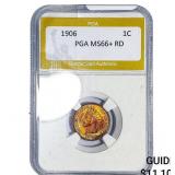 1906 Indian Head Cent PGA MS66+ RD
