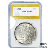 1926 Silver Peace Dollar PGA MS64