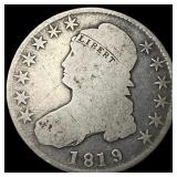 1819 Capped Bust Half Dollar NICELY CIRCULATED