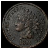 1875 Indian Head Cent NEARLY UNCIRCULATED