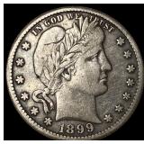 1899-S Silver Barber Quarter ABOUT UNCIRCULATED