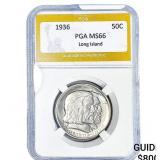 1936 Long Island Half Dollar PGA MS66