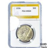 1936 Walking Liberty Half Dollar PGA MS64