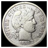 1893-S Silver Barber Dime LIGHTLY CIRCULATED