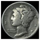 1921 Mercury Dime LIGHTLY CIRCULATED