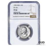 1953 DDO Washington Silver Quarter NGC PF66