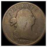 1803 Draped Bust Half Cent NICELY CIRCULATED