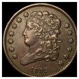 1832 Copper Half Cent CHOICE AU