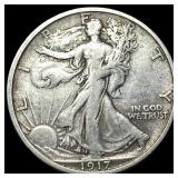 1917-S Silver Walking Liberty Half Dollar NEARLY U