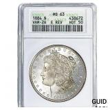 1884 Morgan Silver Dollar ANACS MS63 VAM-2A