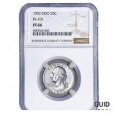 1953 DDO Washington Silver Quarter NGC PF66
