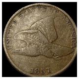 1857 Copper-Nickel Flying Eagle Cent ABOUT UNCIRCU