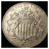 1887 Shield Nickel CLOSELY UNCIRCULATED