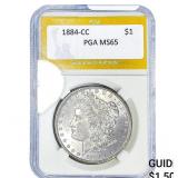 1884-CC Morgan Silver Dollar PGA MS65