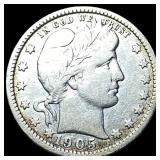 1905 Barber Silver Quarter LIGHTLY CIRCULATED