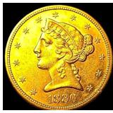 1880-S Gold $5 Liberty Head Half Eagle  CLOSELY U