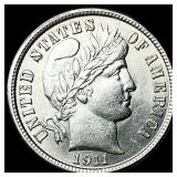 1911 Silver Barber Dime UNCIRCULATED