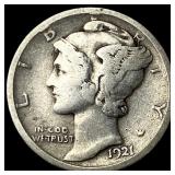 1921-D Silver Mercury Dime CLOSELY UNCIRCULATED