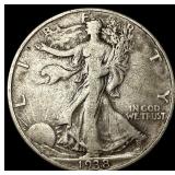 1938-D Silver Walking Liberty Half Dollar NICELY C