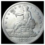 1876-S Silver Trade Dollar NEARLY UNCIRCULATED