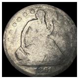 1861-S Silver Half Dollar NICELY CIRCULATED